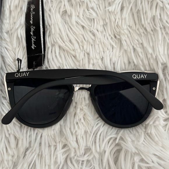 Quay Australia Black and Silver Cat-Eye Sunglasses - Picture 2 of 7